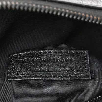 Saint Laurent Crocodile Embossed Calfskin Matelasse Monogram Baby Niki Shoulder Belt Bag Black 7 of 12