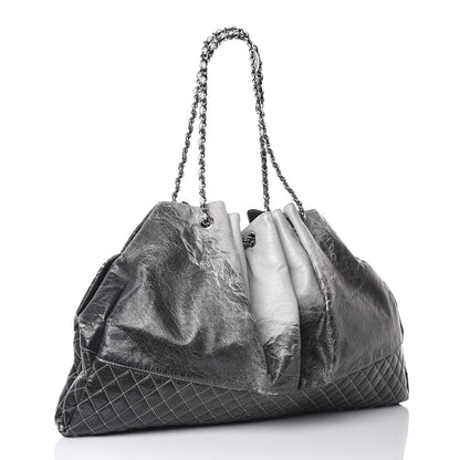 Chanel Vinyl Quilted Melrose Degrade Tote Black 3 of 12