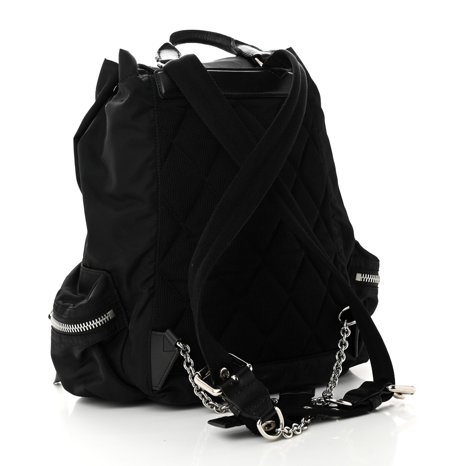 Burberry Technical Nylon Large Rucksack Backpack Black 3 of 11