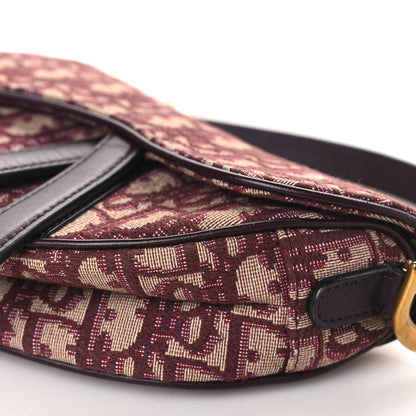 Christian Dior Oblique Mini Saddle Bag Burgundy 10 of 10