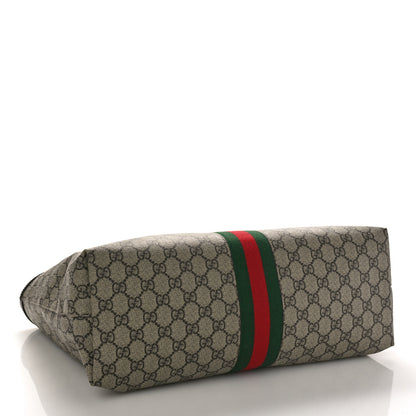 Gucci GG Supreme Monogram Medium Ophidia Shopping Tote Brown 4 of 12
