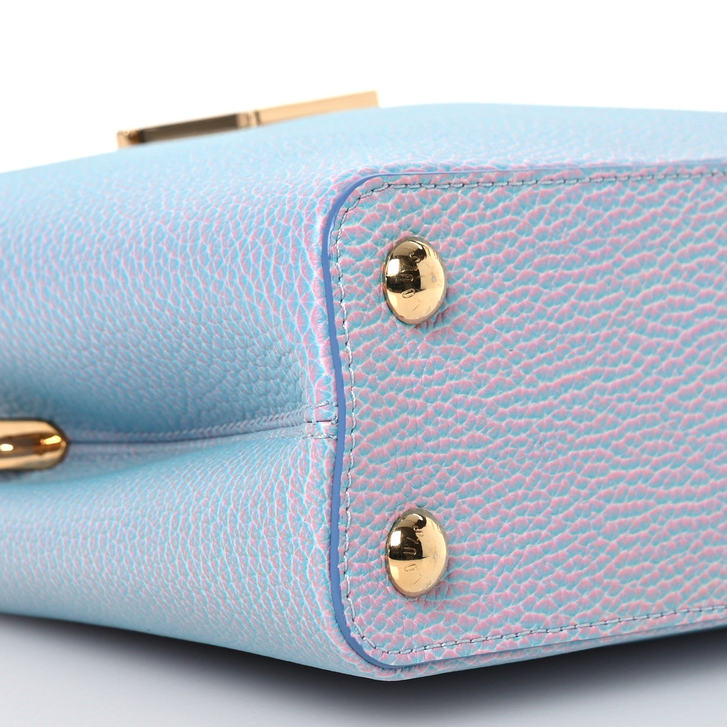 Louis Vuitton Taurillon Summer Stardust Capucines BB Lilas Purple 9 of 12