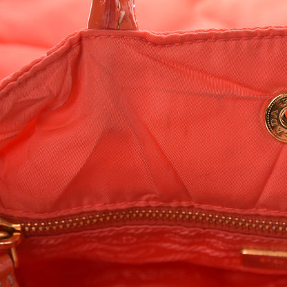 Prada Tessuto Nylon Quilted Tote Orange 14 of 19