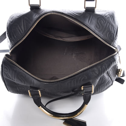 Louis Vuitton Calfskin Embossed Speedy Cube 30 Black 5 of 26