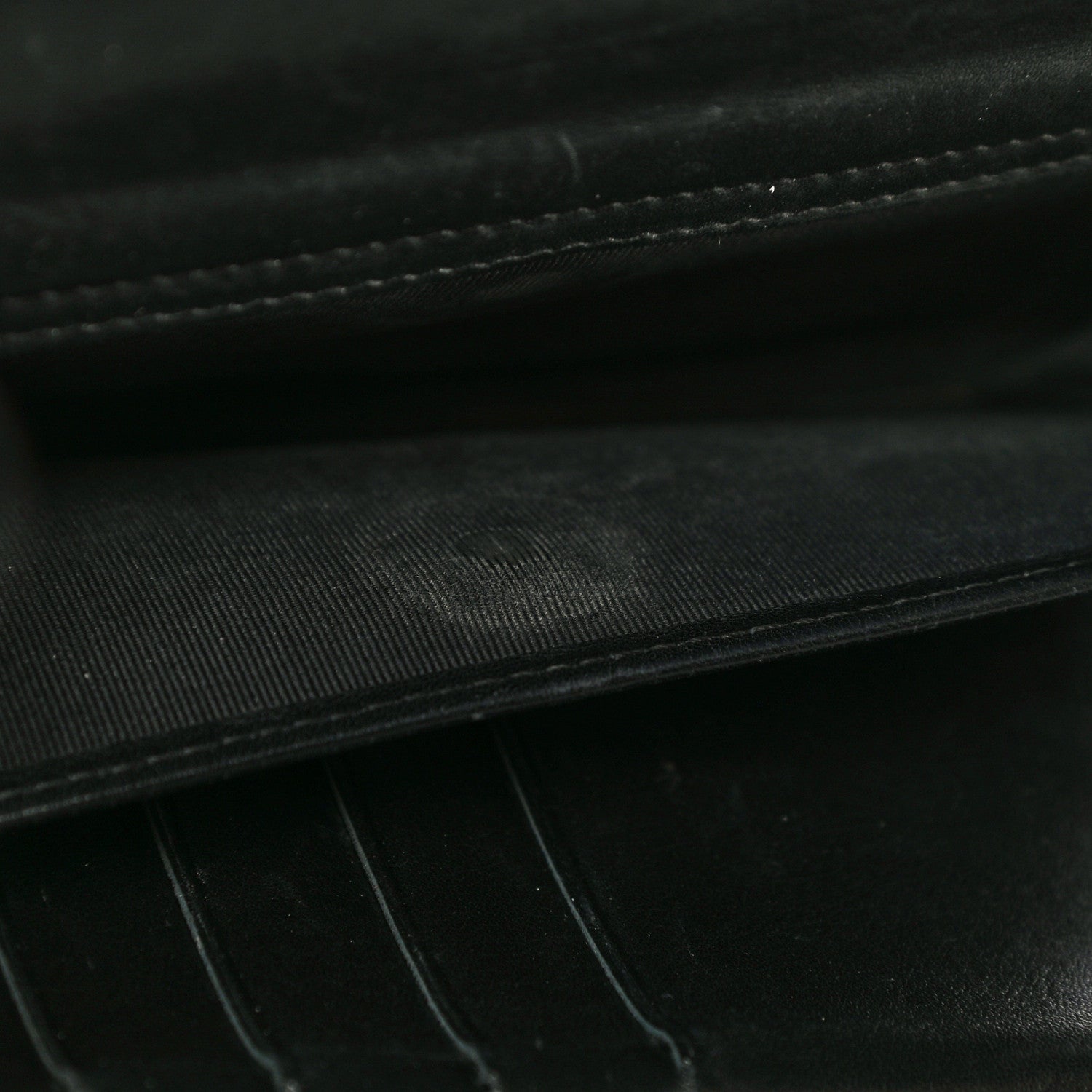 Chanel Lambskin Chevron Quilted Large Flap Clutch Wallet Black 20 of 22