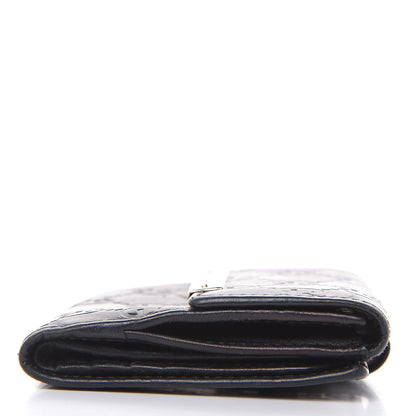 Gucci Guccissima Metal Bar French Flap Wallet Black 9 of 12