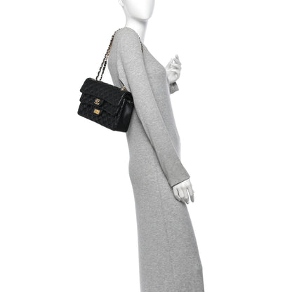 Chanel Lambskin Quilted Layered Flap Bag Black 2 of 11