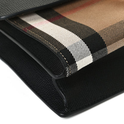 Burberry Derby Calfskin House Check Small Macken Crossbody Bag Black 12 of 12
