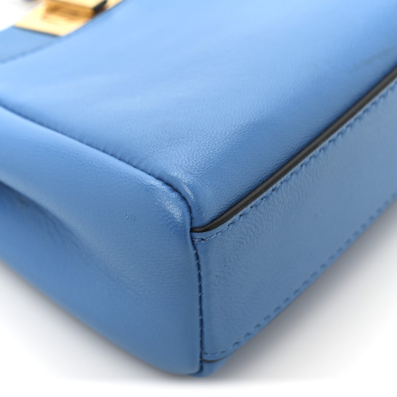 Fendi Shiny Nappa Micro Peekaboo Iconic Satchel Blue Royal 12 of 12