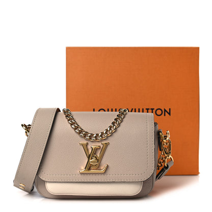 Louis Vuitton Grained Calfskin Lockme Tender Greige 9 of 9