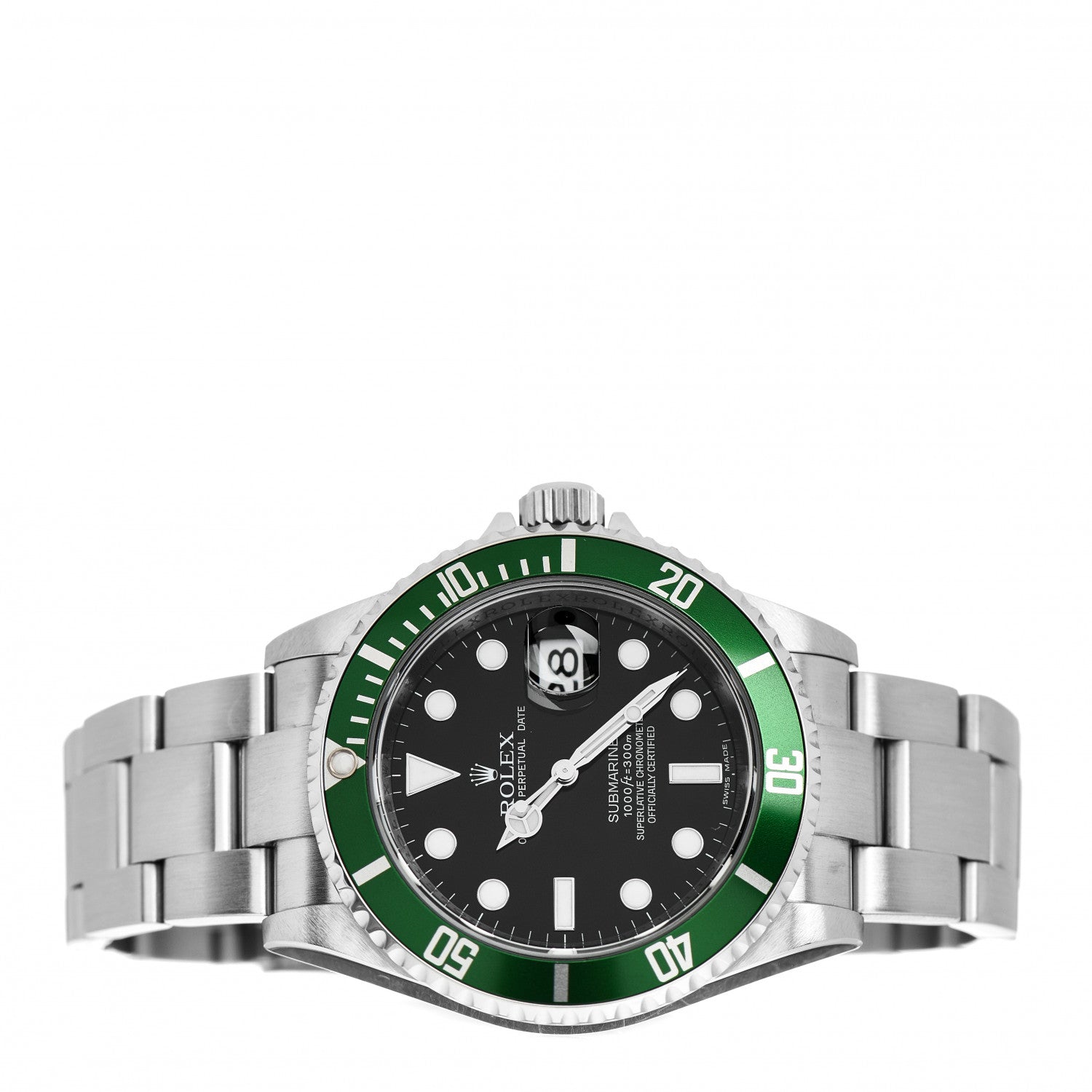 Rolex Stainless Steel 40mm Oyster Perpetual Submariner Date 50th Anniversary Kermit Watch Black 16610LV 2 of 5