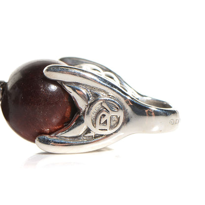 David Yurman Sterling Silver Red Tiger Eye 8mm Spiritual Beads Bracelet 5 of 6