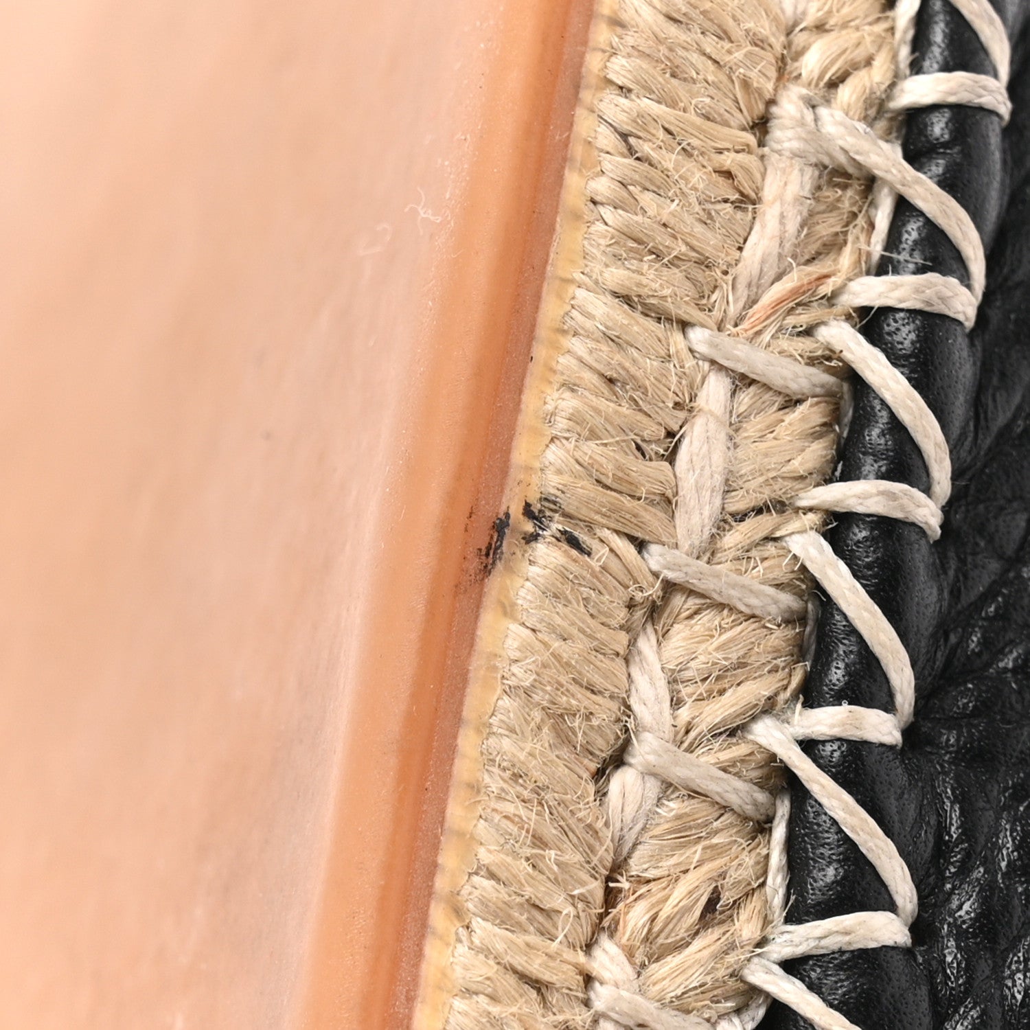 Valentino Garavani Grained Calfskin Rockstud Ankle Wrap Espadrille 20mm Flats 39 Black Light Cuir Natural 12 of 14
