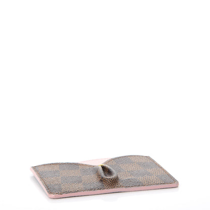 Louis Vuitton Damier Ebene Caissa Card Holder Rose Ballerine 4 of 8