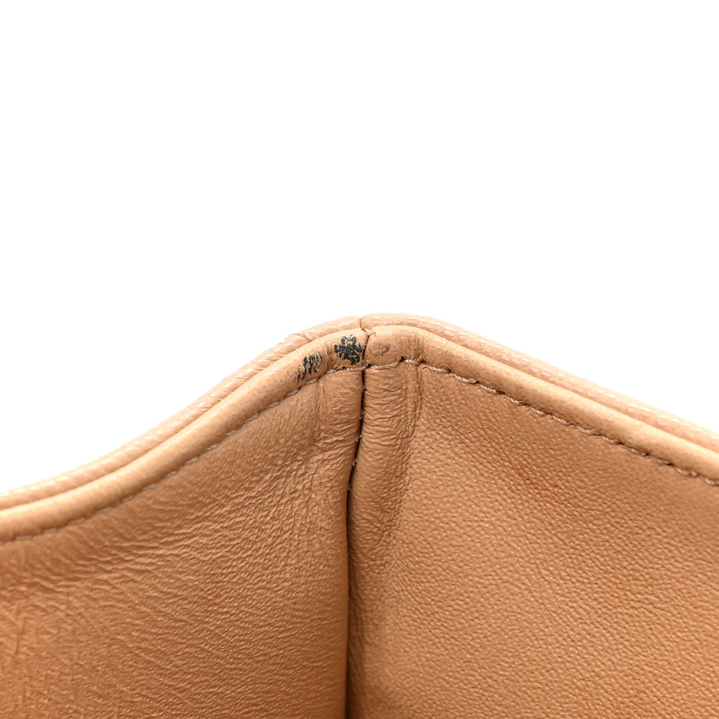 Caviar Quilted Jumbo Double Flap Beige