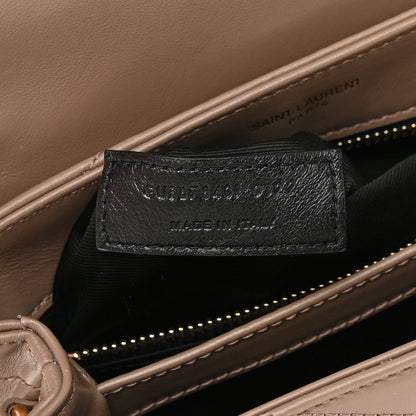 Saint Laurent Calfskin Y Quilted Monogram Toy Loulou Crossbody Bag Taupe 7 of 12