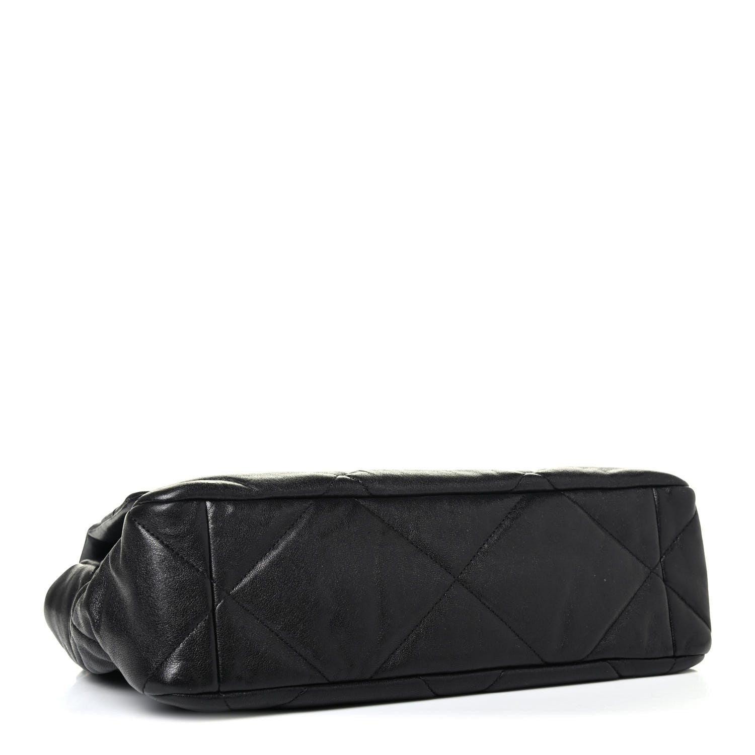 Chanel Shiny Goatskin Quilted Large Chanel 19 Flap Black 3 of 4