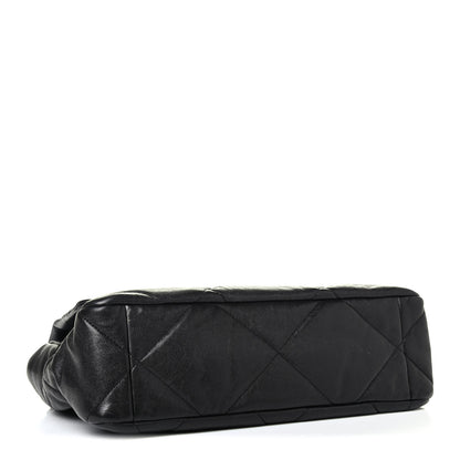 Chanel Shiny Goatskin Quilted Large Chanel 19 Flap Black 3 of 4