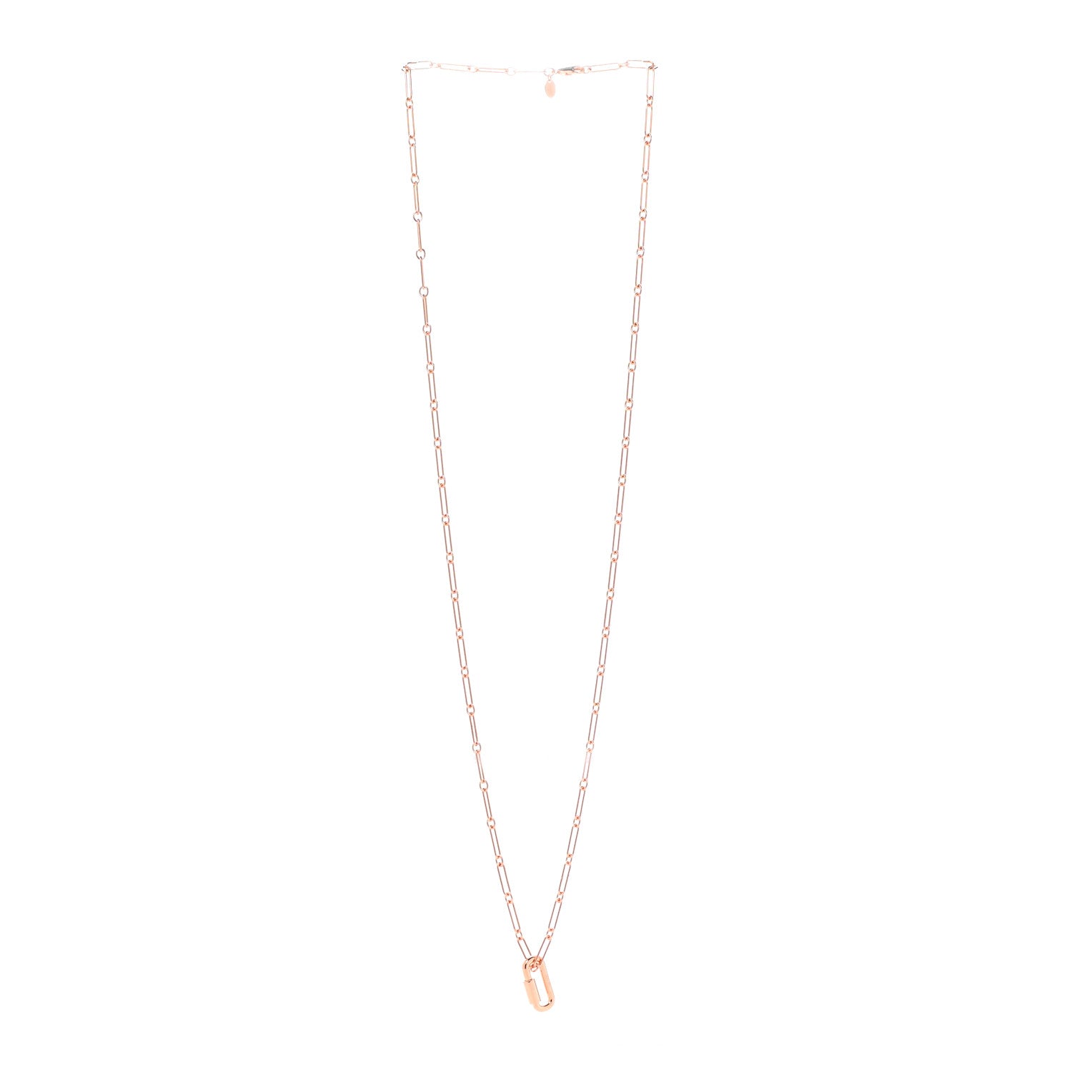 Hermes Permabrass Curiosite Long Necklace Rose Gold 3 of 8