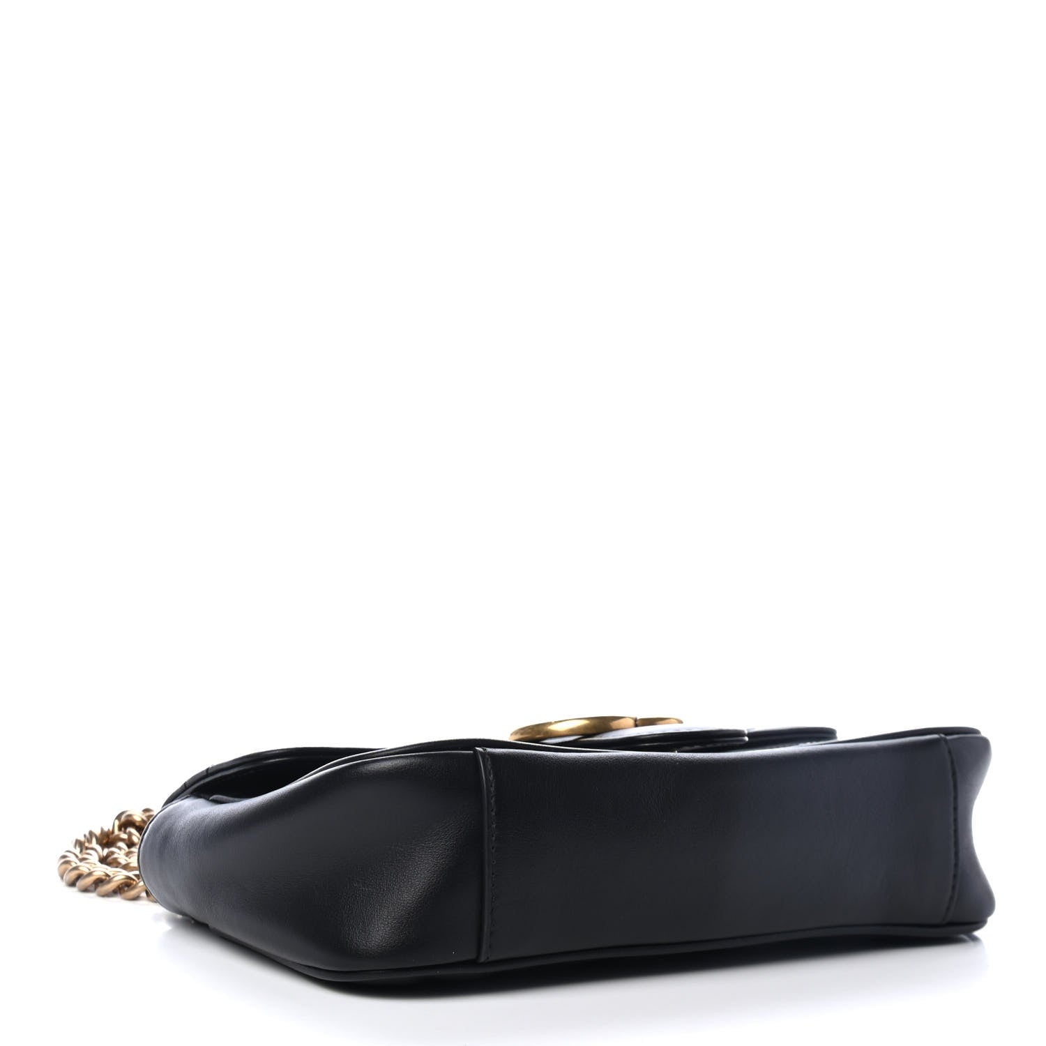 Gucci Calfskin Matelasse Mini GG Marmont Shoulder Bag Black 3 of 4