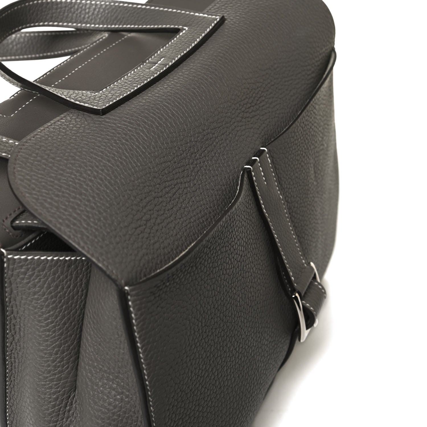 Hermes Taurillon Clemence Halzan 31 GM Etain 11 of 12