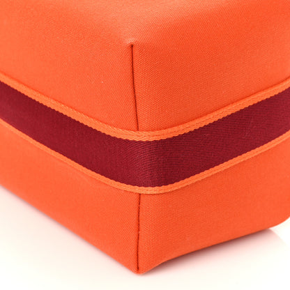 Hermes Canvas Large Bride-A-Brac Pouch Orange Feu Burgundy 8 of 8