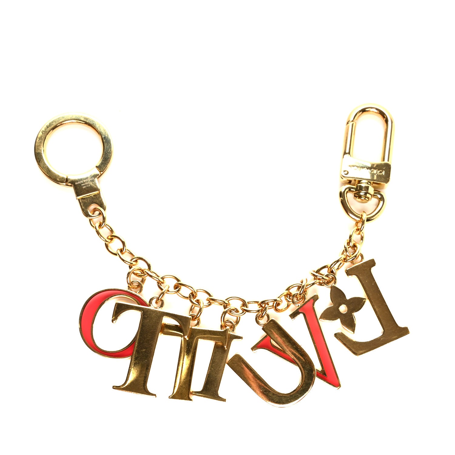 Louis Vuitton LV Tag Bag Charm Gold 2 of 6
