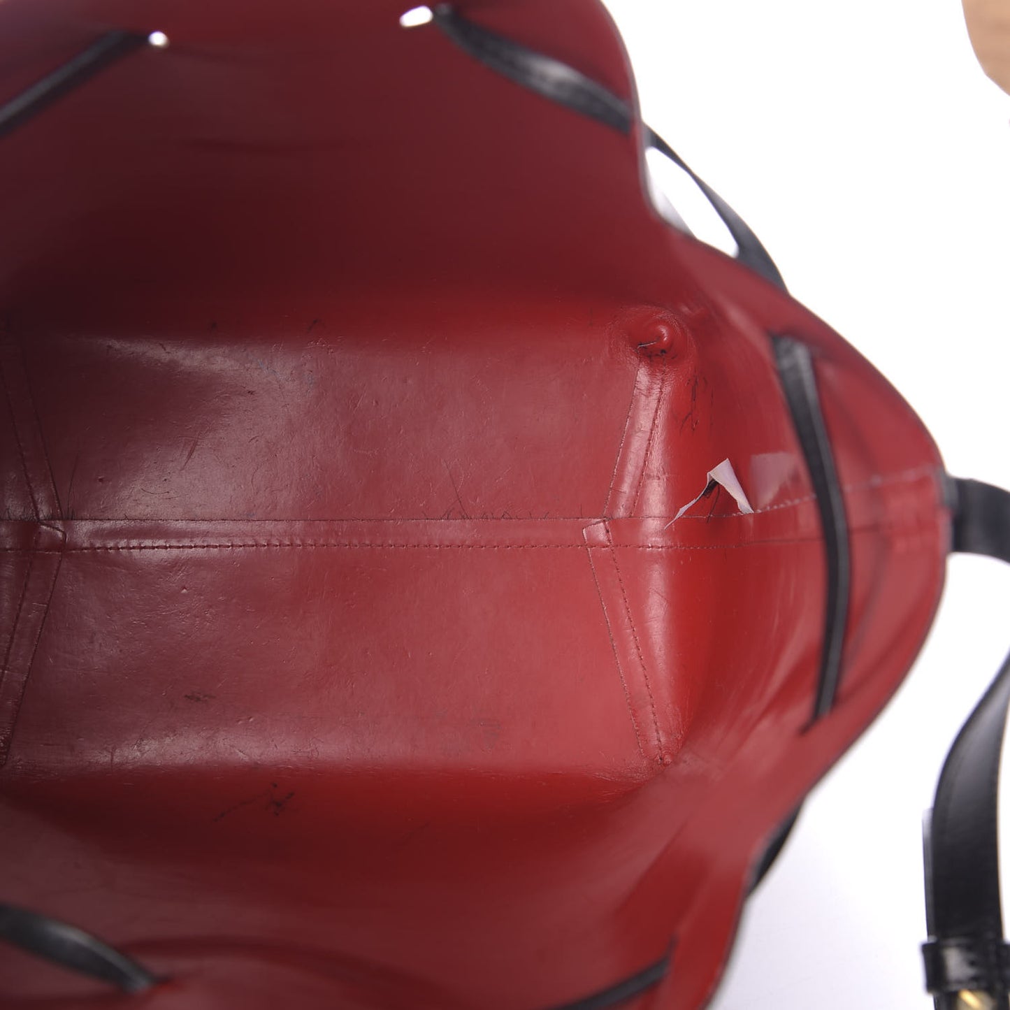 Vegetable Tanned Calfskin Bucket Bag Black Flamma