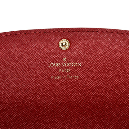 Louis Vuitton Damier Ebene Emilie Wallet Red 12 of 14