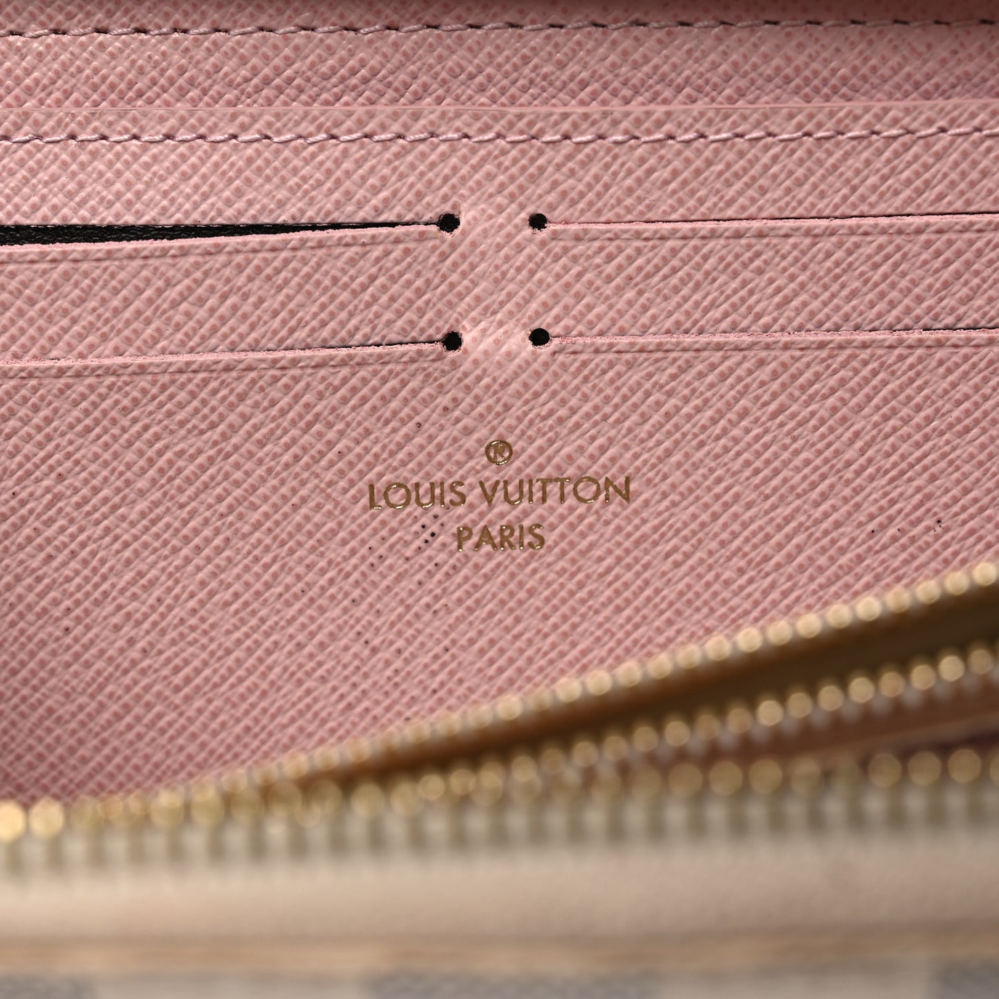 Damier Azur Clemence Wallet Rose Ballerine