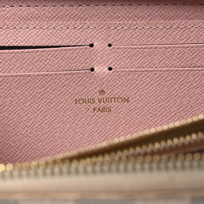 Louis Vuitton Damier Azur Clemence Wallet Rose Ballerine 6 of 9