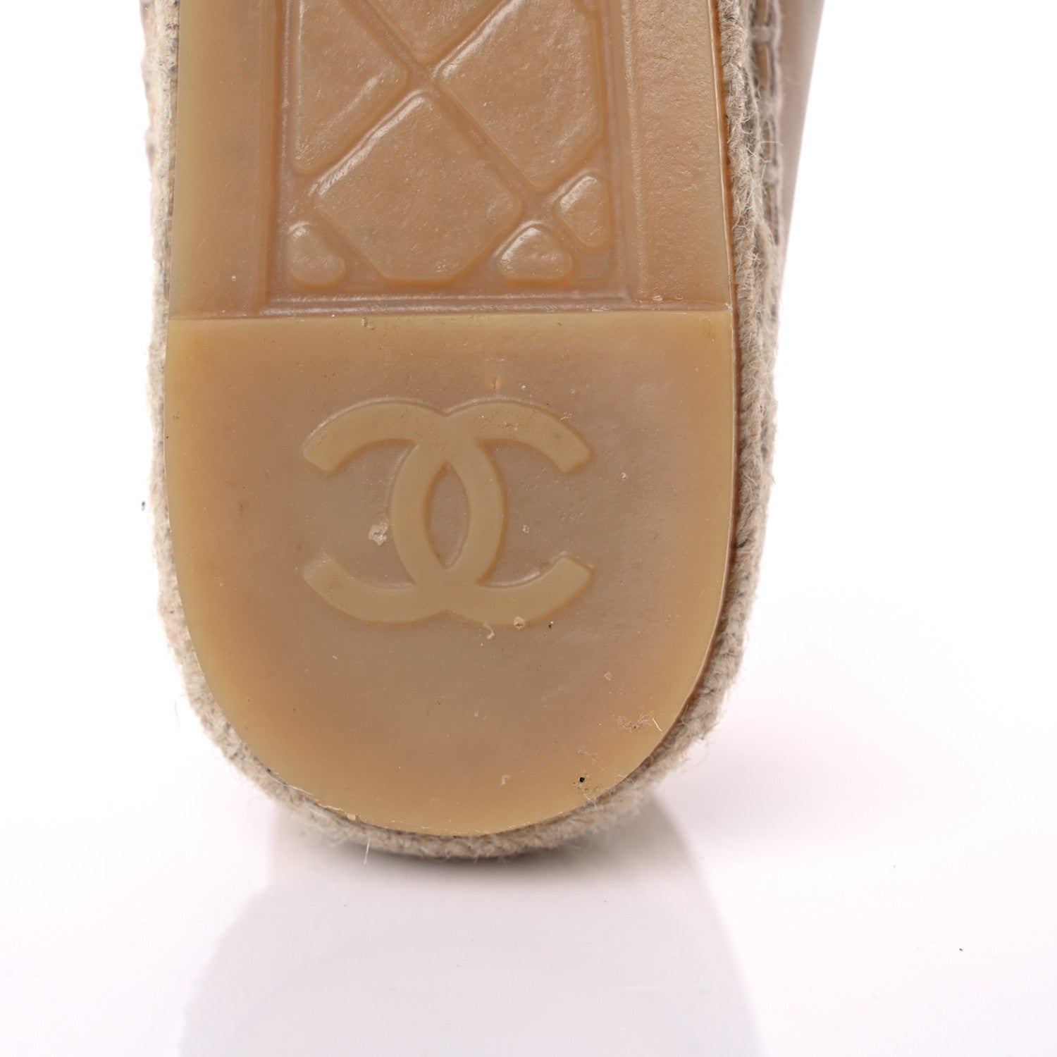 Chanel Lambskin CC Espadrilles 39 Beige Black 10 of 12