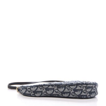 Christian Dior Monogram Mini Saddle Pochette Navy 4 of 7