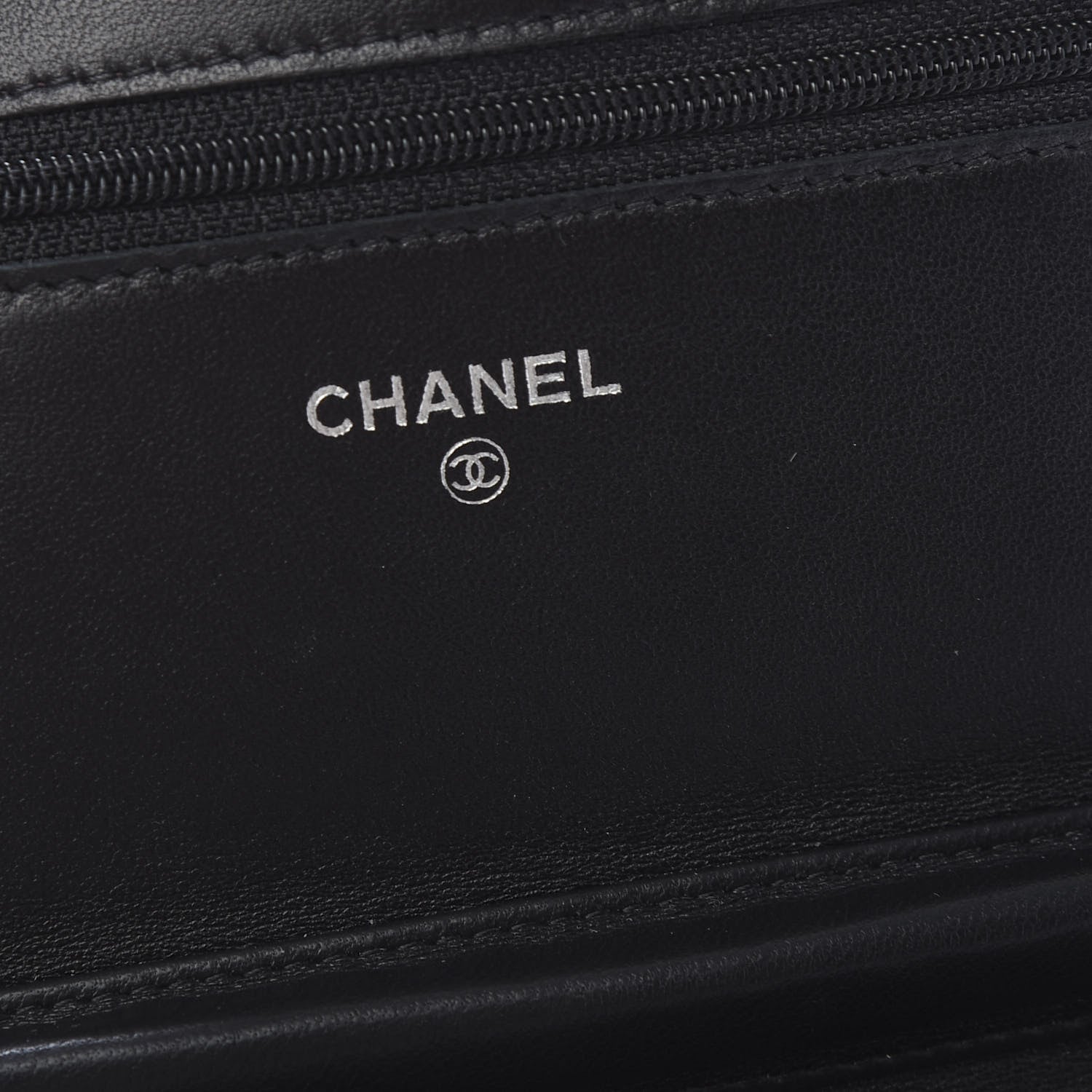 Chanel Lambskin Quilted Wallet On Chain WOC Black 7 of 9