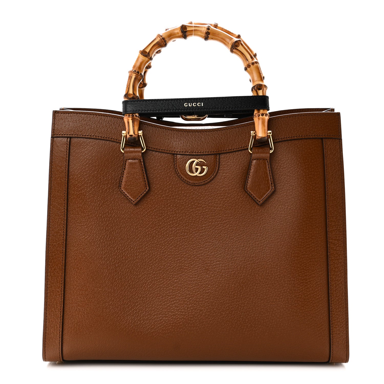 Gucci Textured Dollar Calfskin Medium Diana Tote Bag Cuir Black Cuir Black 1 of 10