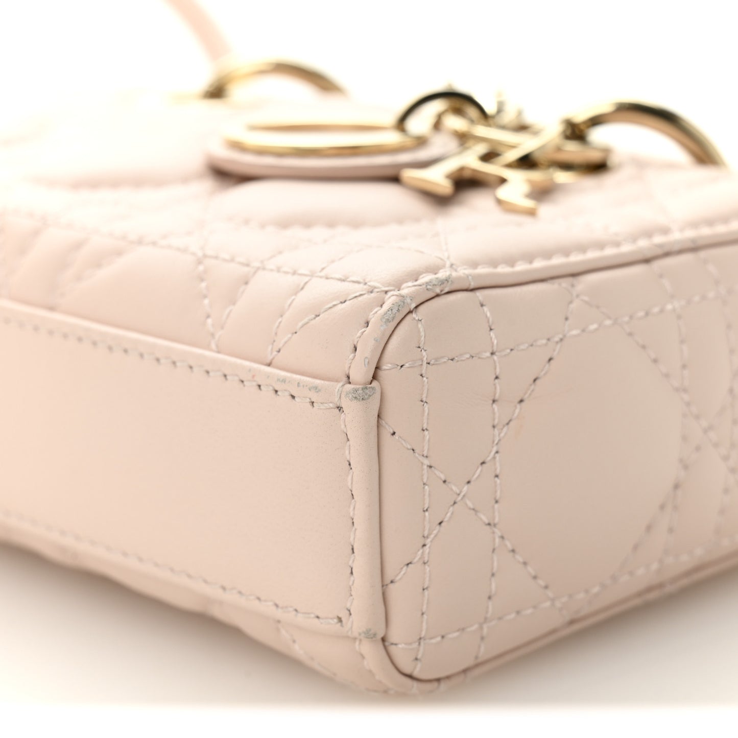Lambskin Cannage Micro Lady D-Joy Rose Poudre