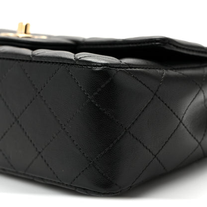 Chanel Lambskin Quilted Mini Rectangular Flap Black 10 of 10