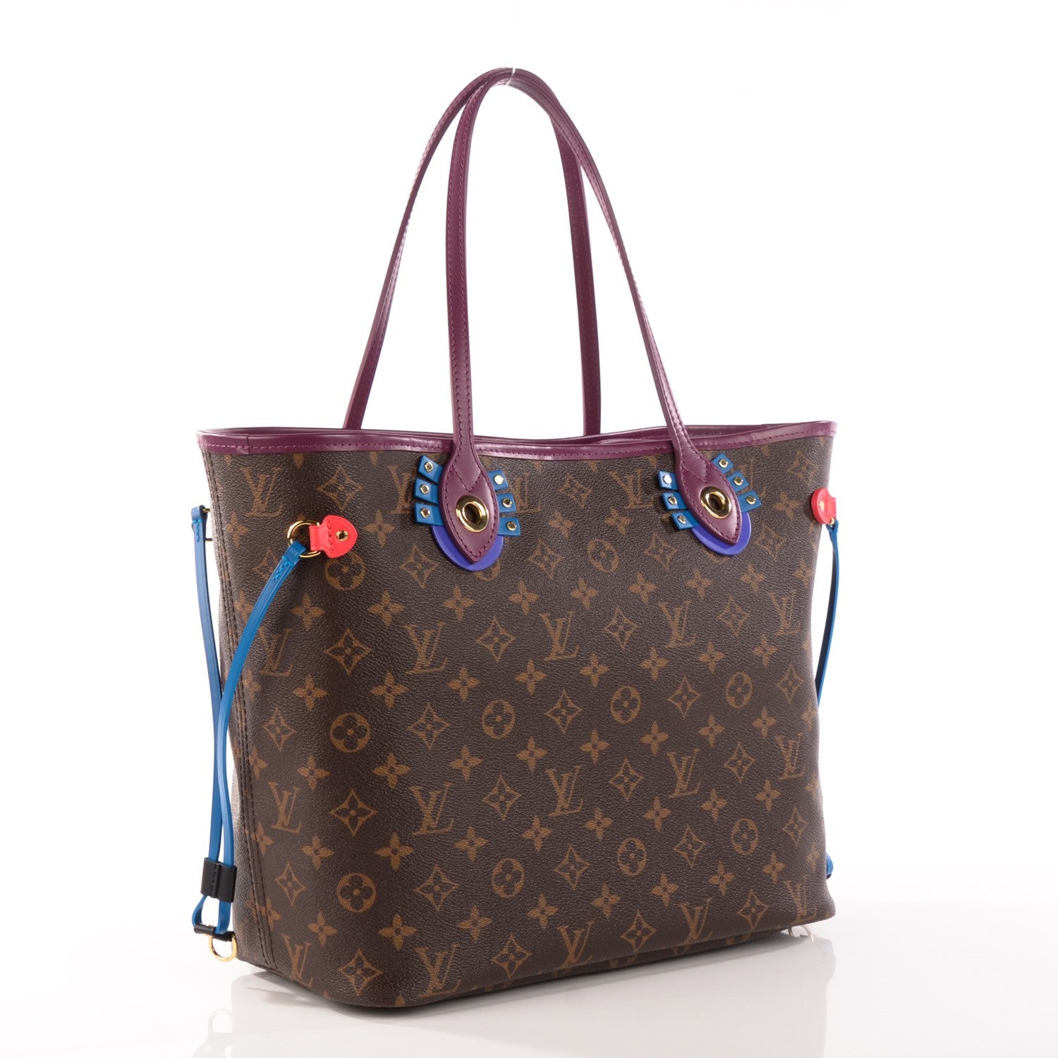 Louis Vuitton Monogram Totem Neverfull MM Magenta 4 of 8