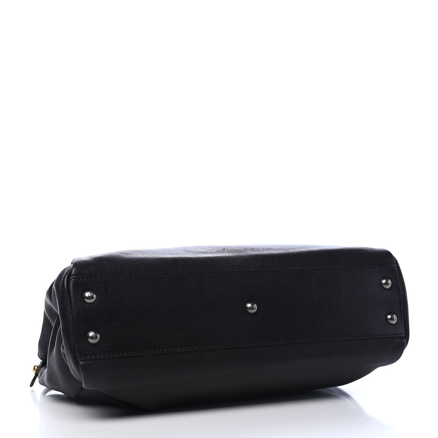 Goatskin Medium Peekaboo Iconic Satchel Black