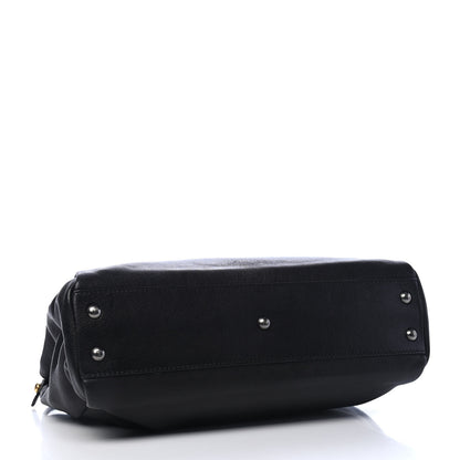 Fendi Goatskin Medium Peekaboo Iconic Satchel Black 4 of 9
