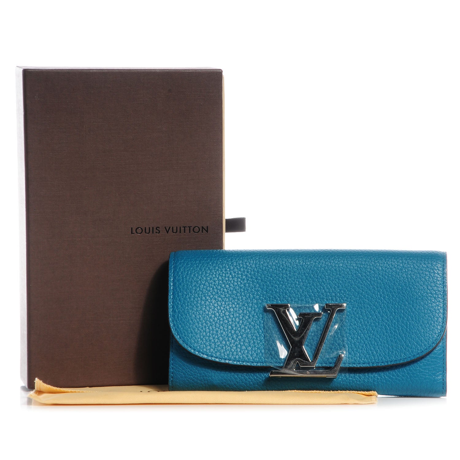 Louis Vuitton Taurillon Vivienne LV Long Wallet Bleu Canard 11 of 11