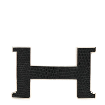 Hermes Palladium Lizard 42mm Constance Belt Buckle Black 1 of 3