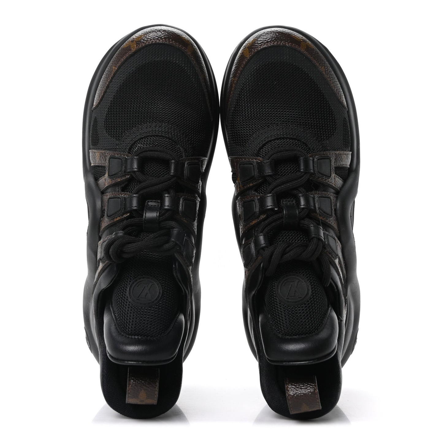 Calfskin Patent Monogram LV Archlight Sneakers 38 Black