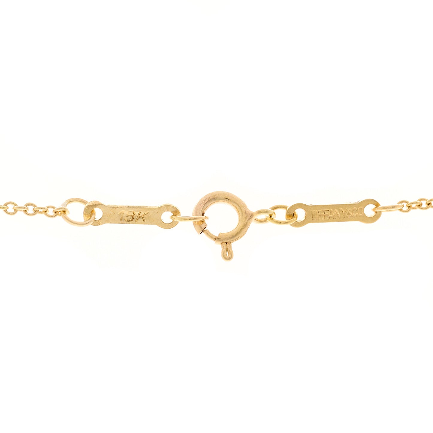 18K Yellow Gold Elsa Peretti 3 Open Heart Station Necklace