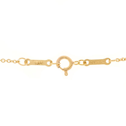 Tiffany 18K Yellow Gold Elsa Peretti 3 Open Heart Station Necklace 4 of 5