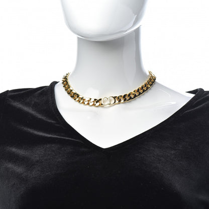 Christian Dior Metal Danseuse Etoile Chain Choker Necklace Gold 2 of 5