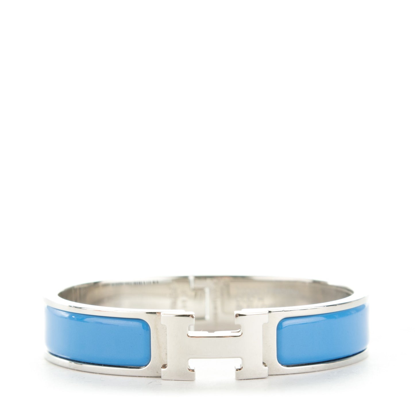 Enamel Narrow Clic Clac H Bracelet PM Bleu Cielo