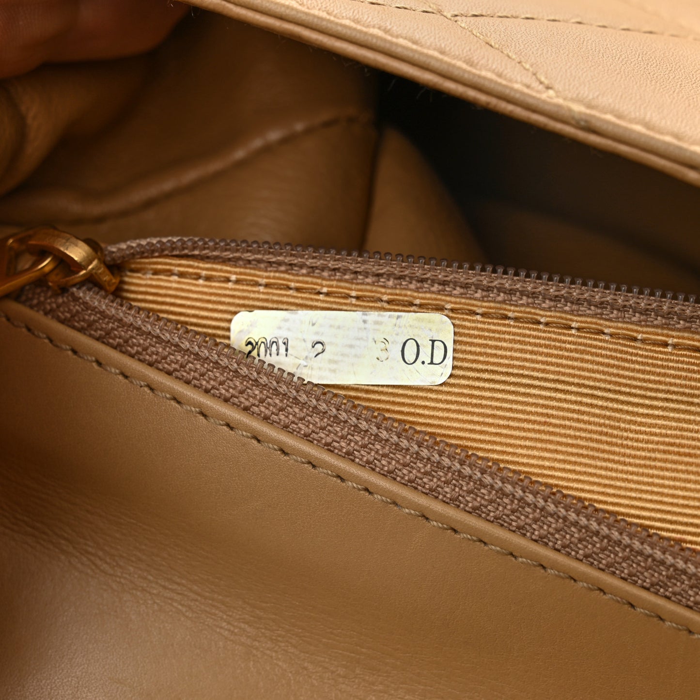 Lambskin Quilted Medium Single Flap Beige