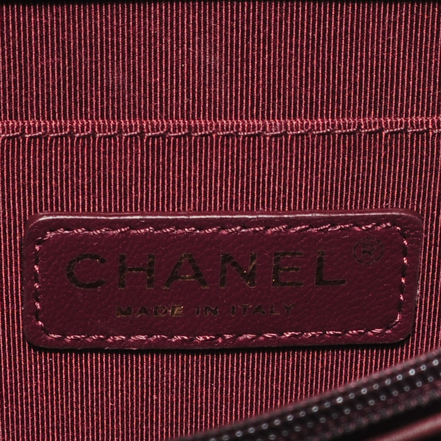 Patent Quilted Golden Class Wallet on Chain WOC Burgundy