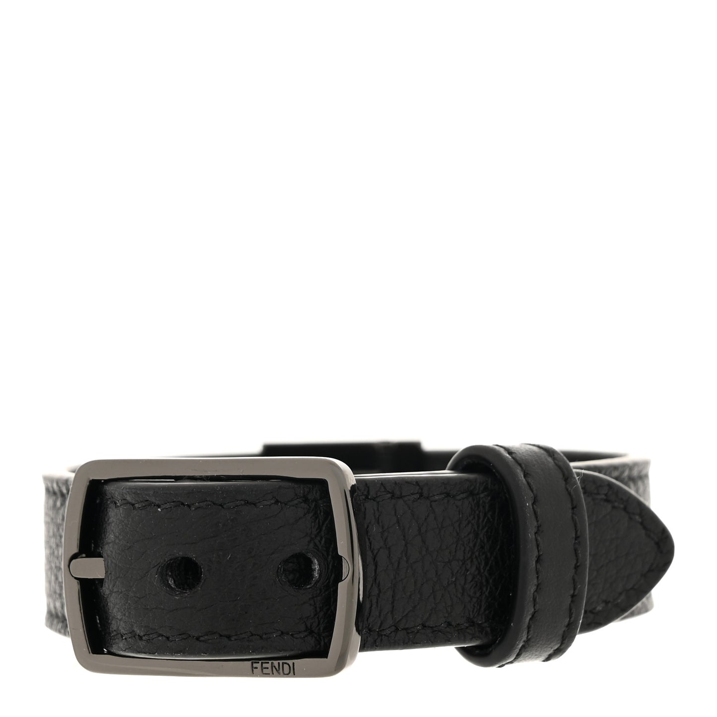 Calfskin F is Fendi Belt Bracelet M Black